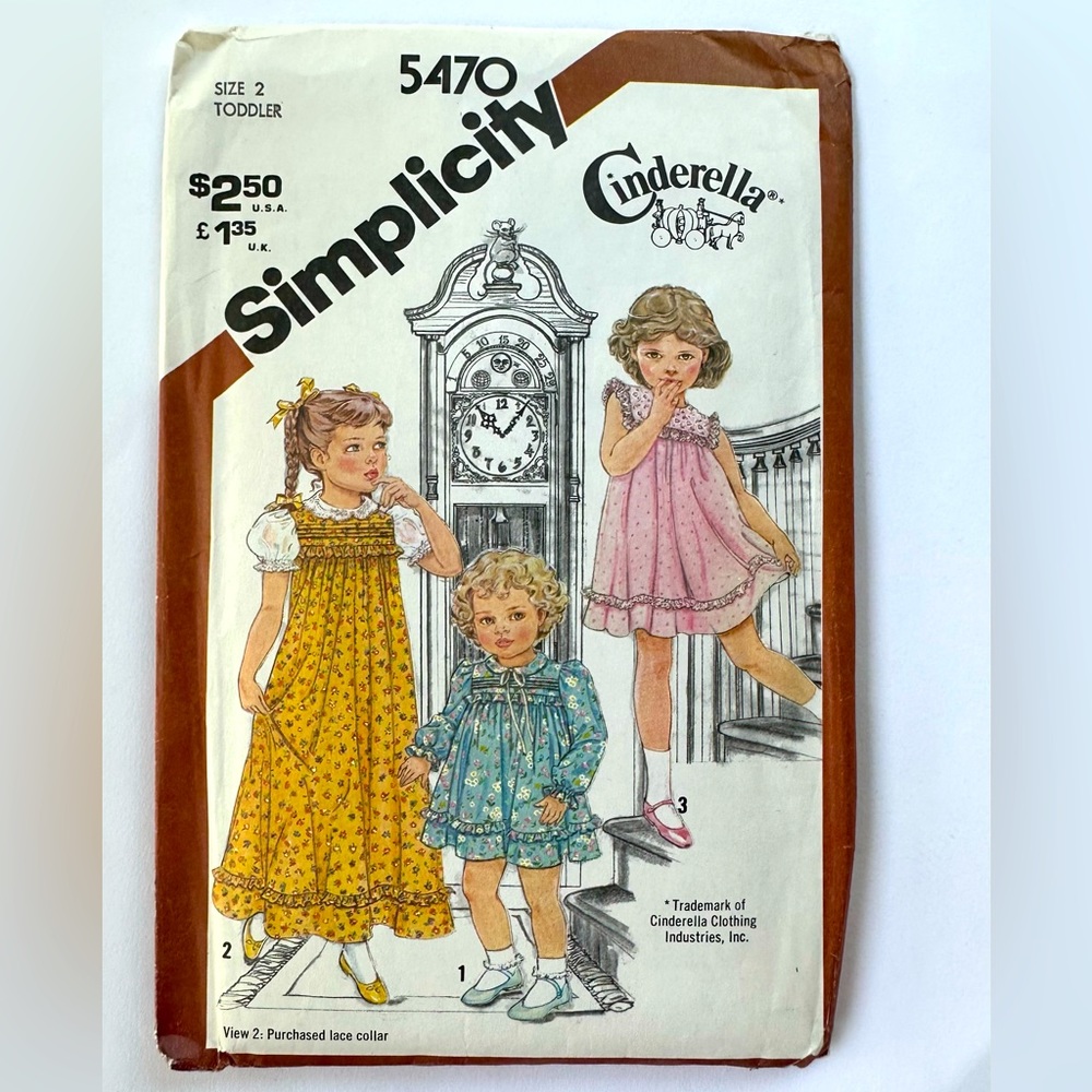 Simplicity 5470 toddler sewing pattern